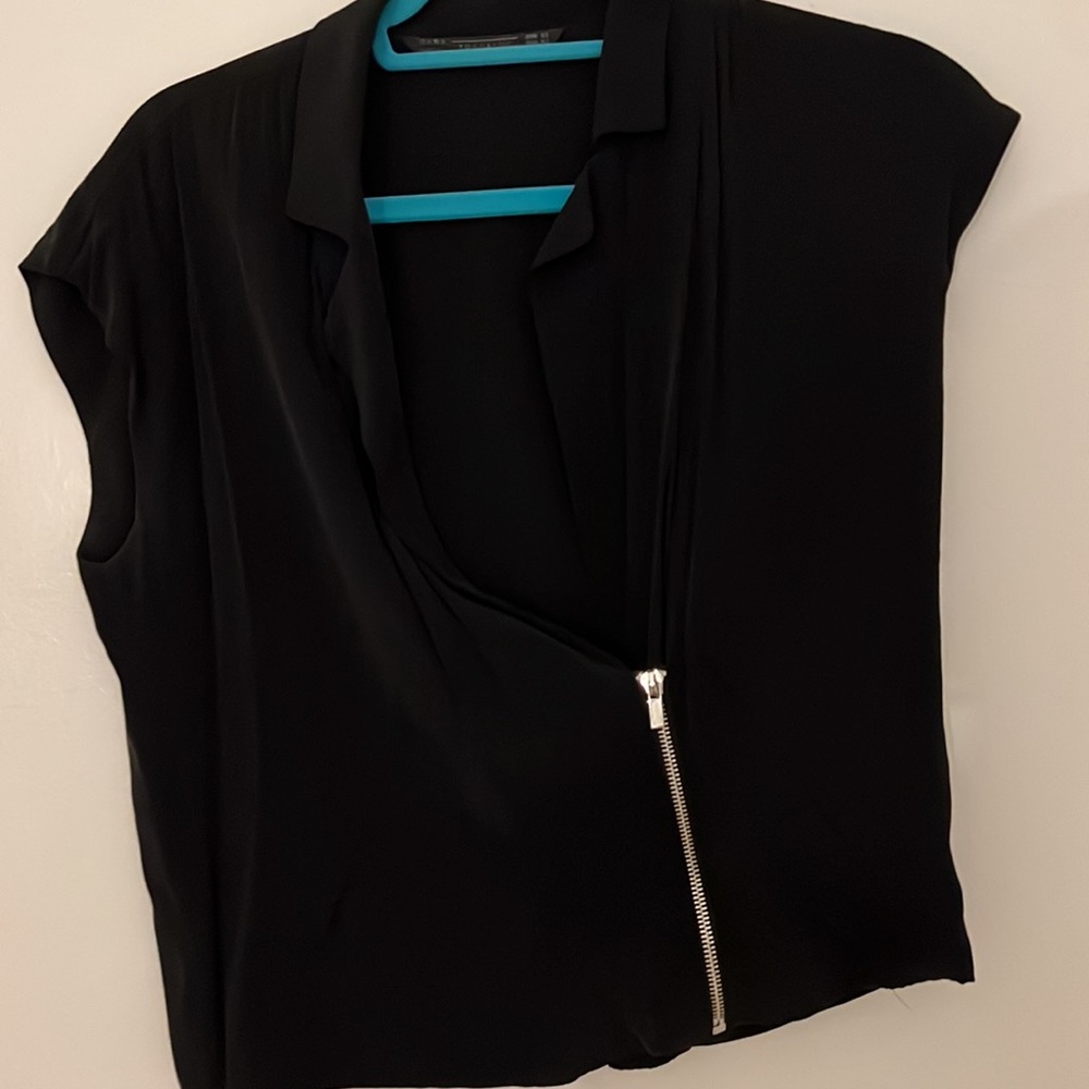 Zara open neck cropped top - xs